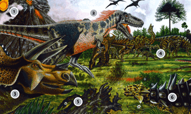 Reinterpreted Dinosaurs Murial 1940
